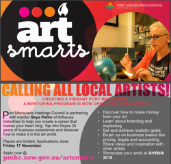 Applications now open for ArtSmarts free business mentoring program